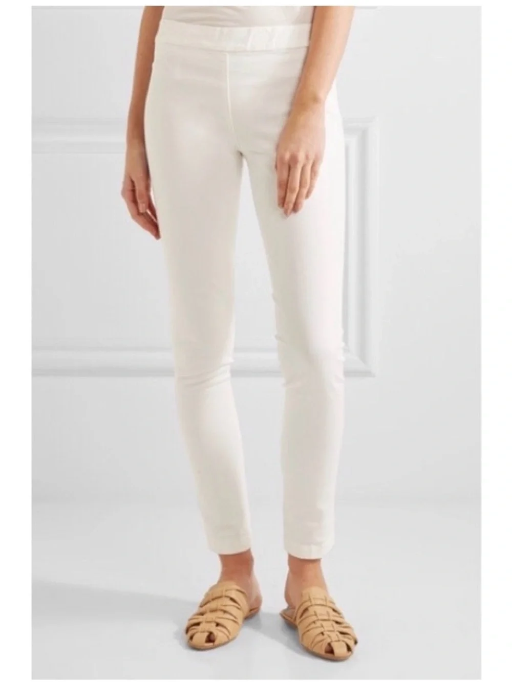 The Row Essentials Stratton Denim Leggings White Basic Spring Summer Size Large
